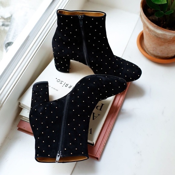 Studded Black Booties